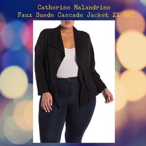 Catherine Malandrino Faux Suede Jacket NWT Sz. 2X